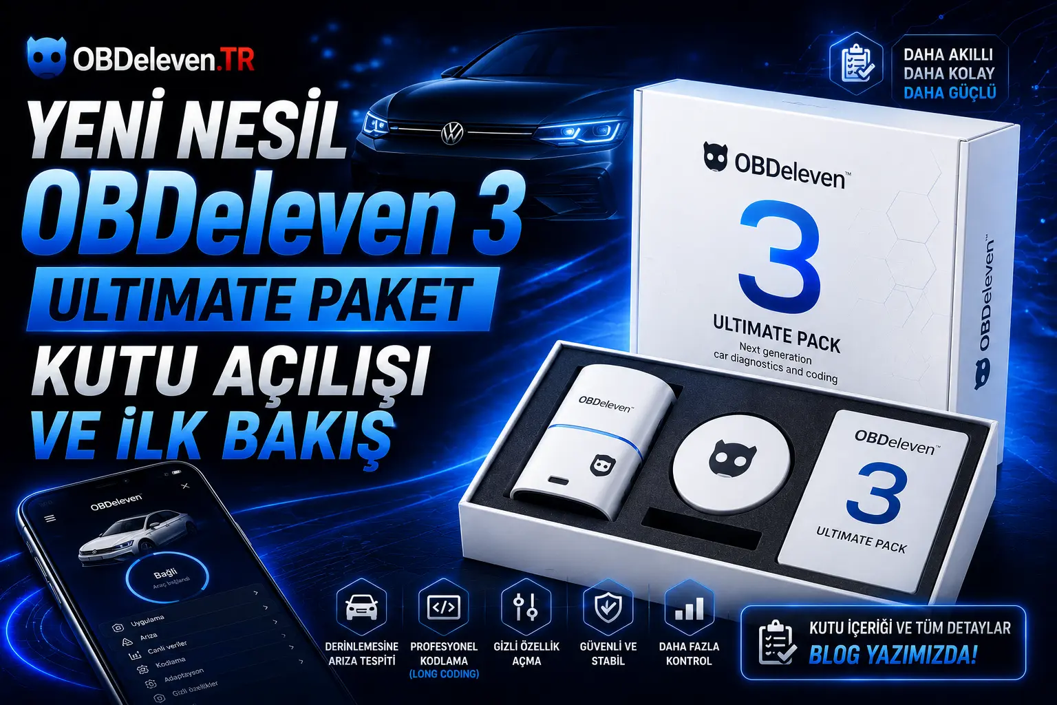 obdeleven 3 ultimate paket kutu açılış