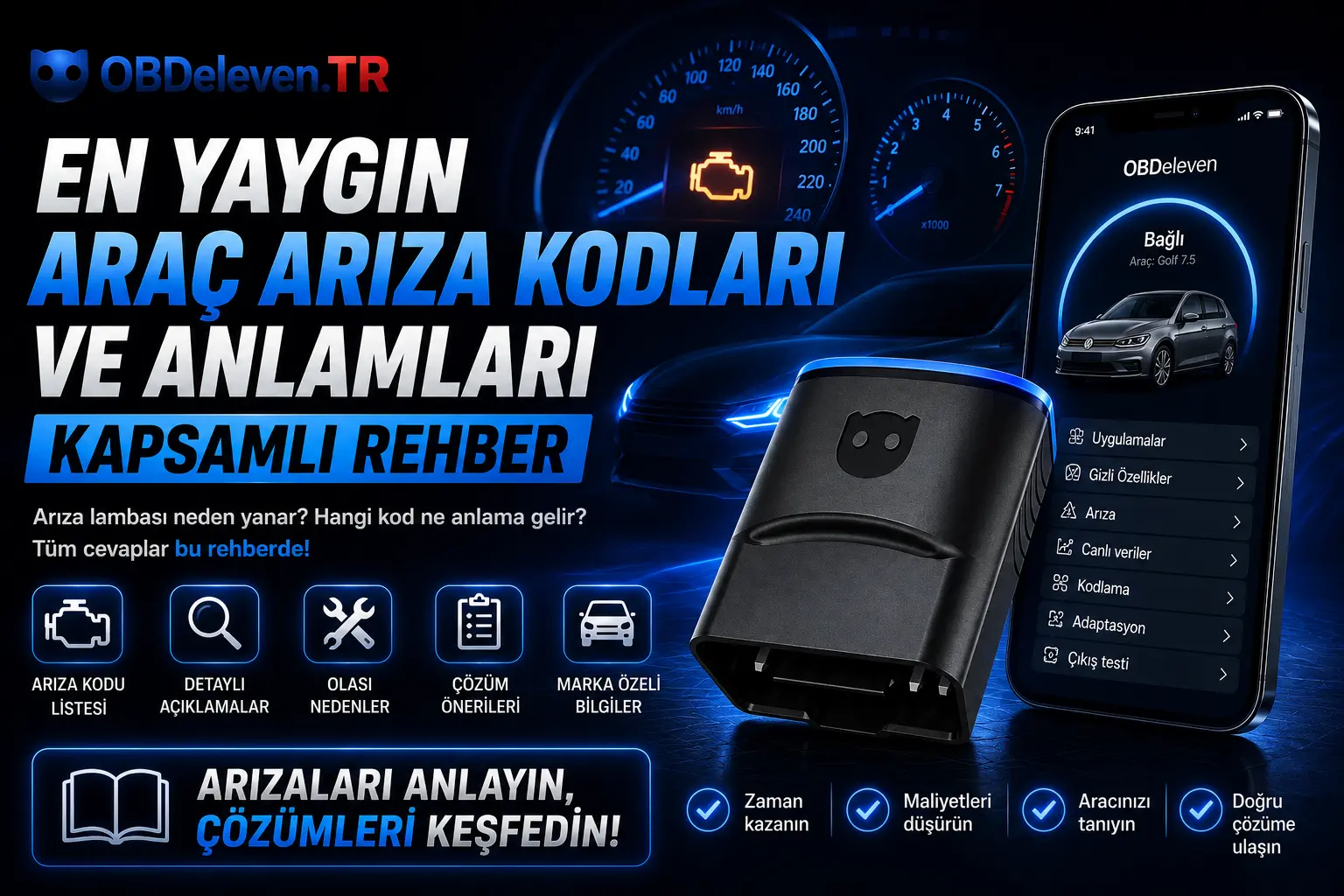 en yaygın araç arıza kodları